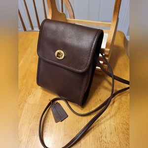 Brown Vintage Coach Scooter Bag #9893